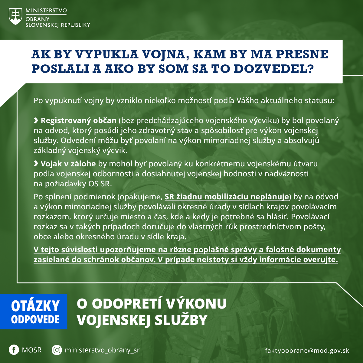 ak by bola vojna kam by ma poslali?